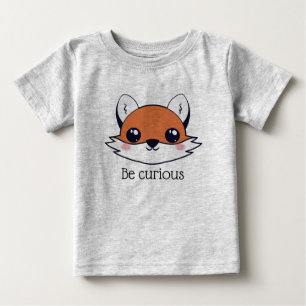 T-shirt Pour Bébé Mignonne Fox Face Soyez Curieux