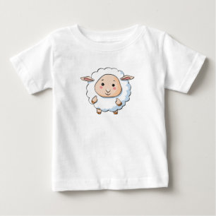 T-shirt Pour Bébé Mignonne mouton cartonné