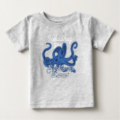 T-shirt Pour Bébé Mignonne Octopus Je Pourrais Vous Embrasser Huit F (Devant)