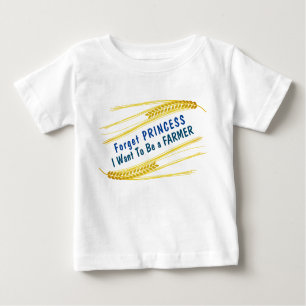 T-shirt Pour Bébé Mignonne "Oublie la princesse, je veux être fermie