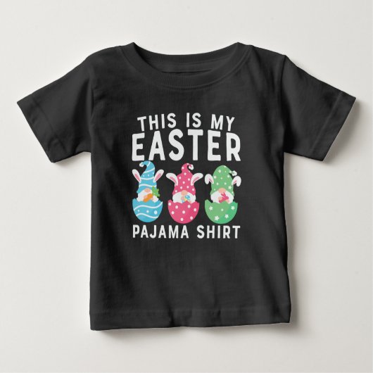 T-shirt Pour Bébé Mignonne Pâques C'Est Mon Pajama De Pâques  (Devant)