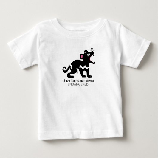 T-shirt Pour Bébé Mignonne Save TASMANIAN DEVILS - Australie - Faune (Devant)