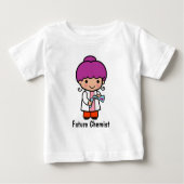 T-shirt Pour Bébé Mignonne scientifique / Fille chimiste avec flacon (Devant)