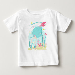 T-shirt Pour Bébé Mignonne Sirène Plongée Sous La Mer