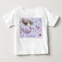 Mignonne sirène sous la Mer Girl Purple
