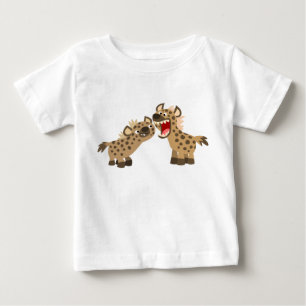 T-shirt Pour Bébé Mignonne T-Shirt de bébé Hyenas, caricature à dent