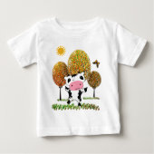 T-shirt Pour Bébé Mignonne Vache Kawaii Danseuse dans un Gelée... - (Devant)