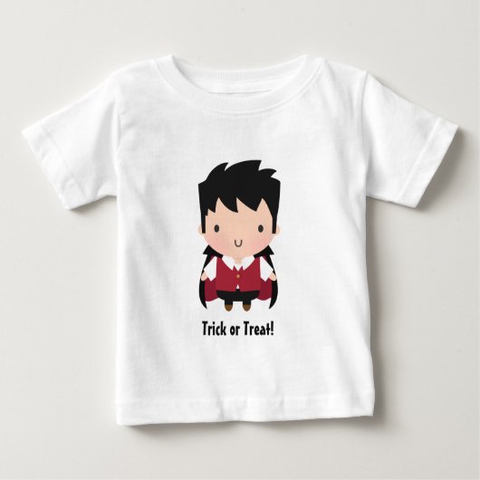 T-shirt Pour Bébé Mignonne Vampire Garçon Bébé Halloween tenue (Devant)
