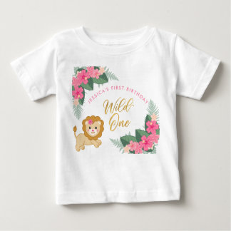 T-shirt Pour Bébé Mignonnes safari filles sauvages une