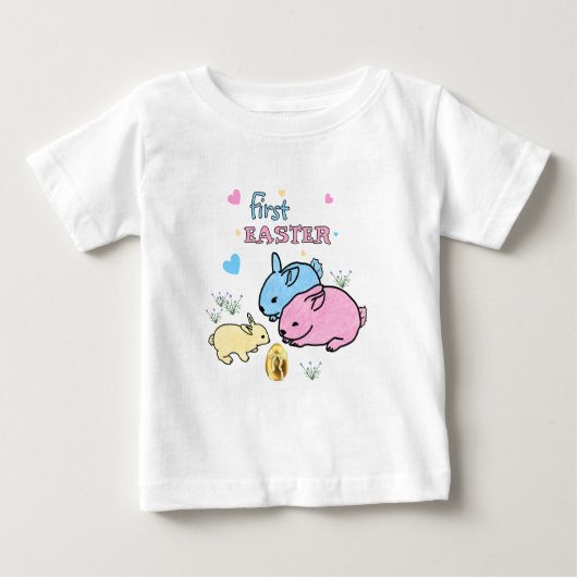 T-shirt Pour Bébé Mignons lapins (Devant)