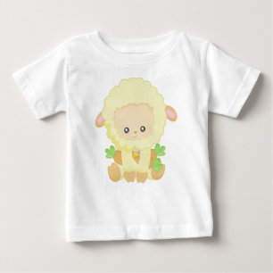 T-shirt Pour Bébé Mignons, Petits moutons, Moutons Jaunes, Carottes