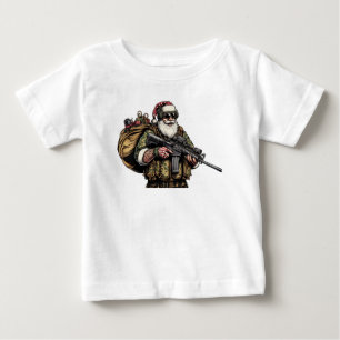 T-shirt Pour Bébé Militaire amusant/Père Noël de Noël