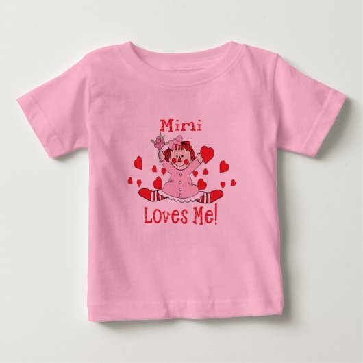 T-shirt Pour Bébé Mimi Love's me Rag Doll (Devant)
