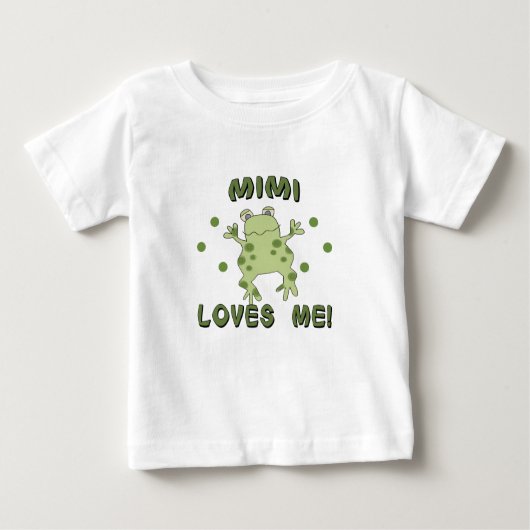 T-shirt Pour Bébé Mimi m'aime grenouille (Devant)