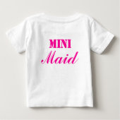 T-shirt Pour Bébé Mini Chemise Maid Bébé rose/blanc (Dos)