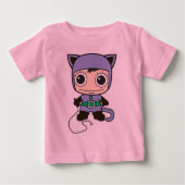 T-shirt Pour Bébé Mini Femme de chat (Devant)