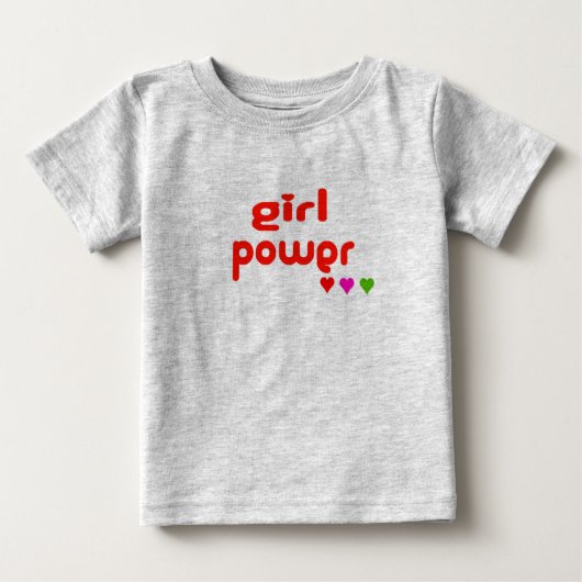 T-shirt Pour Bébé Mini Me Retro Girl Power (Devant)