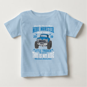 T-shirt Pour Bébé Mini Monster Camion Manic Petit Camion Garçon