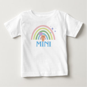 T-shirt Pour Bébé MINI - Pastel Rainbow Teddy Tee pour bébés