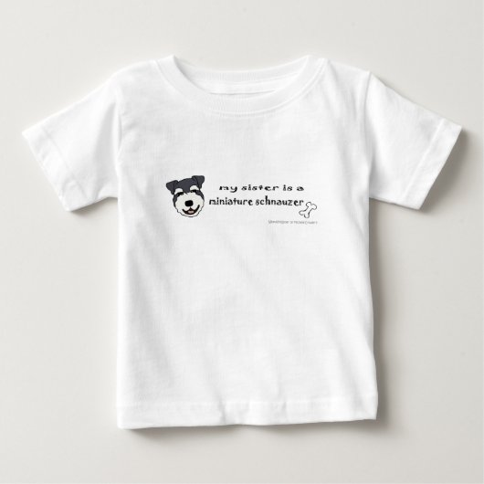 T-shirt Pour Bébé Mini-SchnauzerSoeur (Devant)