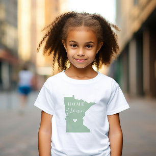 T-shirt Pour Bébé Minnesota Maison cultivée   Carte d'état des coule