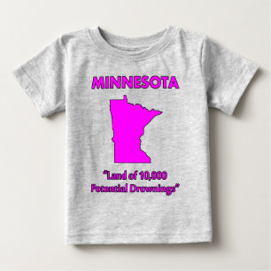 T-shirt Pour Bébé Minnesota - Terre de 10 000 noyades potentielles