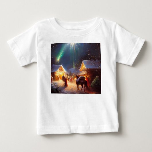 T-shirt Pour Bébé Miracle de Noël 3 (Devant)