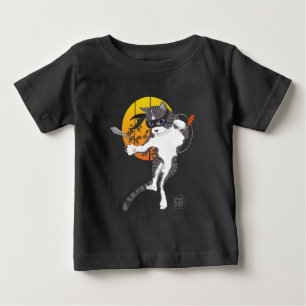 T-shirt Pour Bébé Mission pleine lune : Cat Ninja