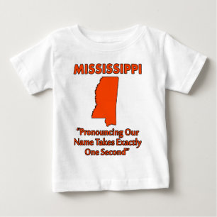 T-shirt Pour Bébé Mississippi - Prononcer cela prend une seconde