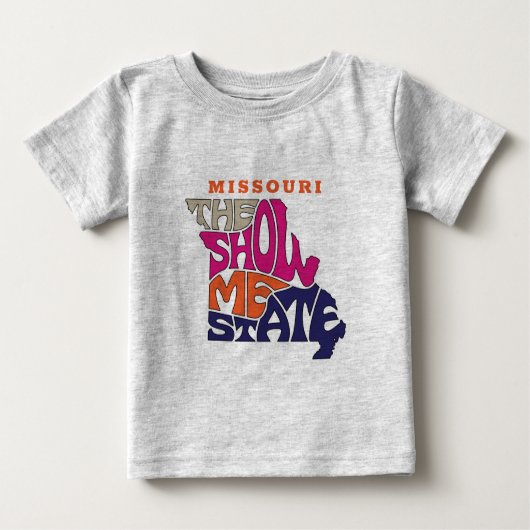 T-shirt Pour Bébé Missouri State Surnom Word Art (Devant)