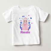T-shirt Pour Bébé Mlle adorable (Devant)