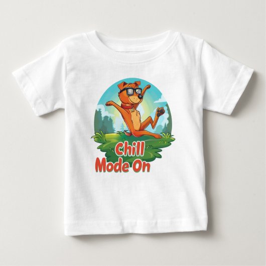T-shirt Pour Bébé Mode Chien Chill (Devant)