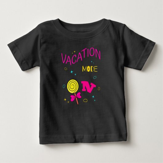 T-shirt Pour Bébé Mode vacances Activé (Devant)