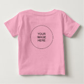 T-shirt Pour Bébé Modèle de texte d'image rose pour impression recto (Dos)