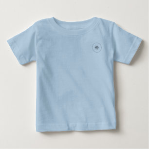 T-shirt Pour Bébé Modèle Double Face Ajouter Texte Image Bleu Bébé