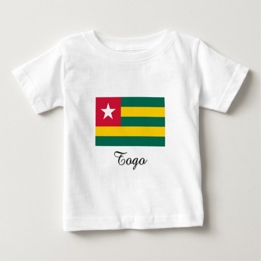 T-shirt Pour Bébé Modèle drapeau du Togo (Devant)