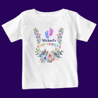Modèle floral de Baby shower mou personnalisé