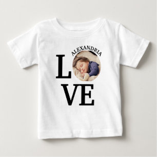T-shirt Pour Bébé Modèle photo d'amour personnalisé moderne