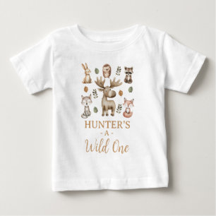 T-shirt Pour Bébé Moderne anniversaire 1 an Moose Bois Sauvage