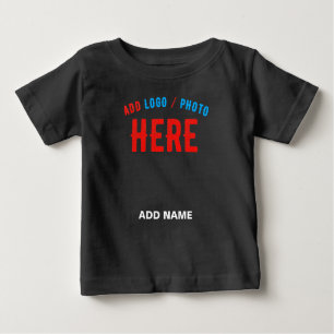 T-SHIRT POUR BÉBÉ MODERNE ET MODERNE PERSONNALISABLE NOIR VÉRIFIÉ