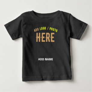 T-SHIRT POUR BÉBÉ MODERNE ET MODERNE PERSONNALISABLE NOIR VÉRIFIÉ