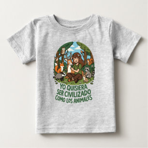 T-shirt Pour Bébé Moi je voudrais être civilisé 2