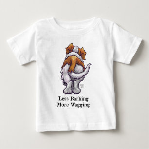 T-shirt Pour Bébé Moins d'aboiements, plus de queue qui remue