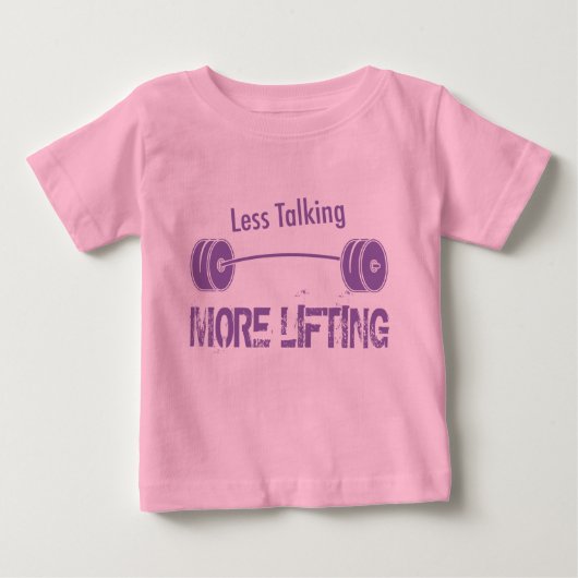 T-shirt Pour Bébé Moins de discussions, plus de soulèvements (Devant)