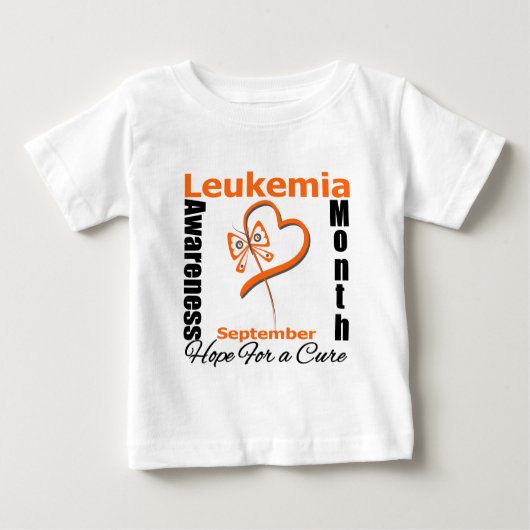 T-shirt Pour Bébé Mois de sensibilisation à la leucémie Papillon Coe (Devant)