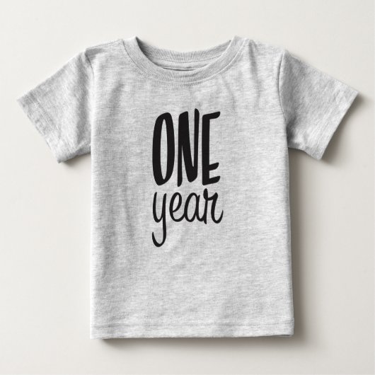 T-shirt Pour Bébé MOIS VIEILLES un an (Devant)