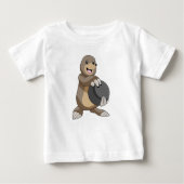 T-shirt Pour Bébé Mole à Bowling avec Bowling balle (Devant)
