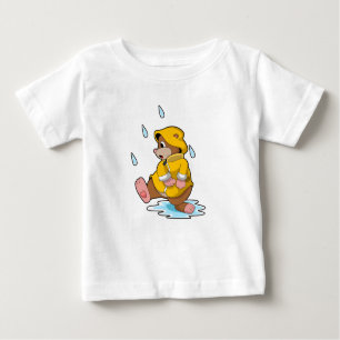 T-shirt Pour Bébé Mole à la pluie avec Raindrops