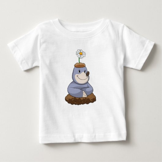T-shirt Pour Bébé Mole avec Fleur marguerite (Devant)
