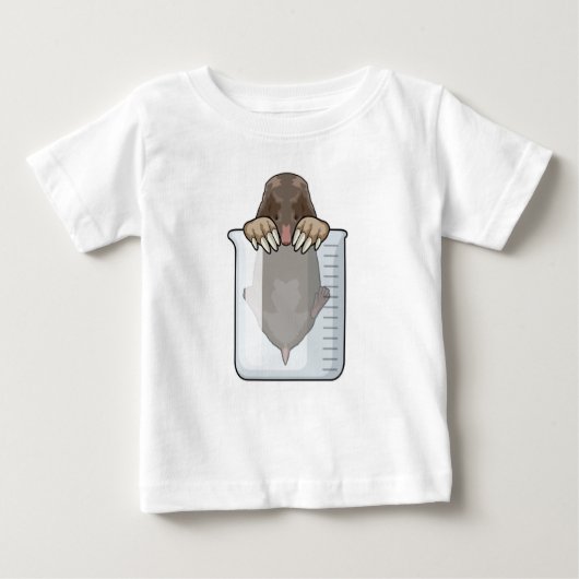 T-shirt Pour Bébé Mole avec tasse de mesure (Devant)